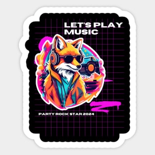 Vinyl Vibe Music Fox Fest Sticker